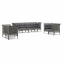 Set de muebles de jardín 8 pzas y cojines ratán sintético gris de vidaXL, Conjuntos de jardín - Ref: Foro24-3187493, Precio: ...