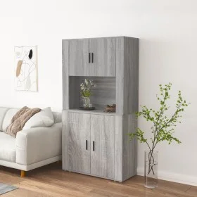 Tall gray Sonoma plywood sideboard by vidaXL, Sideboards - Ref: Foro24-3185357, Price: 160,05 €, Discount: %