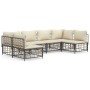 Juego de muebles de jardín 6 pzas cojines antracita ratán PE de vidaXL, Sofás de exterior - Ref: Foro24-3186786, Precio: 502,...