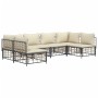 Juego de muebles de jardín 6 pzas cojines antracita ratán PE de vidaXL, Sofás de exterior - Ref: Foro24-3186786, Precio: 502,...