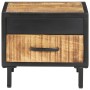 Mesita de noche de madera de mango rugosa 40x40x35 cm de vidaXL, Mesitas de noche - Ref: Foro24-288472, Precio: 72,93 €, Desc...