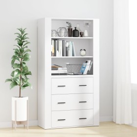 Aparador alto madera contrachapada blanco de vidaXL, Aparadores - Ref: Foro24-3185391, Precio: 154,36 €, Descuento: %