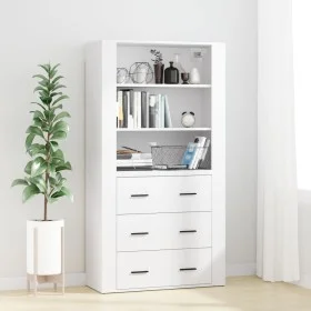 Aparador alto madera contrachapada blanco de vidaXL, Aparadores - Ref: Foro24-3185391, Precio: 152,42 €, Descuento: %