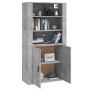 Aparador alto madera contrachapada gris hormigón de vidaXL, Aparadores - Ref: Foro24-3185363, Precio: 162,25 €, Descuento: %