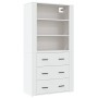 Aparador alto madera contrachapada blanco de vidaXL, Aparadores - Ref: Foro24-3185391, Precio: 154,36 €, Descuento: %