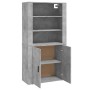Aparador alto madera contrachapada gris hormigón de vidaXL, Aparadores - Ref: Foro24-3185363, Precio: 162,25 €, Descuento: %