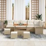 Conjunto de sofá de jardín con cojín 10 pcs Beige y Crema en Sofás de exterior | Comprar online en Foru.es