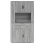 Aparador alto de madera contrachapada gris Sonoma de vidaXL, Aparadores - Ref: Foro24-3185373, Precio: 165,93 €, Descuento: %