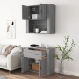 Aparador alto de madera contrachapada gris Sonoma de vidaXL, Aparadores - Ref: Foro24-3185373, Precio: 165,93 €, Descuento: %