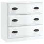 Aparadores 2 uds madera contrachapada blanco brillo de vidaXL, Aparadores - Ref: Foro24-3185241, Precio: 172,24 €, Descuento: %