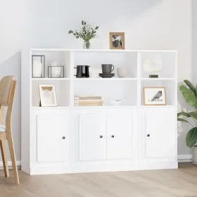 Hohe Sideboards 3 Stück Sperrholz weiß von vidaXL, Sideboards - Ref: Foro24-3185303, Preis: 203,63 €, Rabatt: %