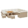 Conjunto de sofá de jardín con cojín 12 pcs Beige y Crema en Sofás de exterior | Comprar online en Foru.es