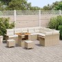 Conjunto de sofá de jardín con cojín 12 pcs Beige y Crema en Sofás de exterior | Comprar online en Foru.es