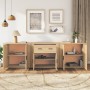 Aparadores 3 piezas madera contrachapada color roble sonoma de vidaXL, Aparadores - Ref: Foro24-3185418, Precio: 239,52 €, De...