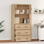 Aparador alto madera contrachapada color roble de vidaXL, Aparadores - Ref: Foro24-3185386, Precio: 180,35 €, Descuento: %