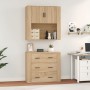 Aparador alto madera contrachapada color roble de vidaXL, Aparadores - Ref: Foro24-3185386, Precio: 180,35 €, Descuento: %