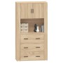 Aparador alto madera contrachapada color roble de vidaXL, Aparadores - Ref: Foro24-3185386, Precio: 180,35 €, Descuento: %