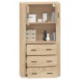 Aparador alto madera contrachapada color roble de vidaXL, Aparadores - Ref: Foro24-3185386, Precio: 180,35 €, Descuento: %