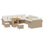 Conjunto de sofá de jardín con cojín 13 pcs Beige y Crema en Sofás de exterior | Comprar online en Foru.es