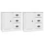 Aparadores 2 piezas madera contrachapada blanco de vidaXL, Aparadores - Ref: Foro24-3185223, Precio: 209,44 €, Descuento: %