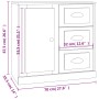 Aparadores 2 piezas madera contrachapada blanco de vidaXL, Aparadores - Ref: Foro24-3185223, Precio: 209,44 €, Descuento: %