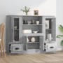 Aparador alto 3 piezas madera contrachapada gris hormigón de vidaXL, Aparadores - Ref: Foro24-3185315, Precio: 195,08 €, Desc...