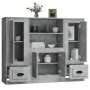 Aparador alto 3 piezas madera contrachapada gris hormigón de vidaXL, Aparadores - Ref: Foro24-3185315, Precio: 193,13 €, Desc...