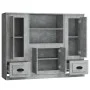 Aparador alto 3 piezas madera contrachapada gris hormigón de vidaXL, Aparadores - Ref: Foro24-3185315, Precio: 193,13 €, Desc...