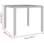 Mesa de jardín ratán PE gris y superficie madera maciza acacia de vidaXL, Mesas de jardín - Ref: Foro24-319549, Precio: 97,85...