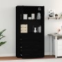 Aparador alto madera contrachapada negro de vidaXL, Aparadores - Ref: Foro24-3185384, Precio: 183,63 €, Descuento: %
