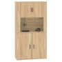 Aparador alto madera contrachapada color roble de vidaXL, Aparadores - Ref: Foro24-3185354, Precio: 160,35 €, Descuento: %