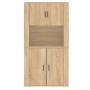 Aparador alto madera contrachapada color roble de vidaXL, Aparadores - Ref: Foro24-3185354, Precio: 160,35 €, Descuento: %