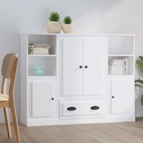 Aparadores altos 3 piezas madera contrachapada blanco de vidaXL, Aparadores - Ref: Foro24-3185319, Precio: 217,01 €, Descuent...
