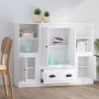 Aparadores altos 3 piezas madera contrachapada blanco de vidaXL, Aparadores - Ref: Foro24-3185319, Precio: 217,01 €, Descuent...