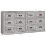 Aparadores 2 piezas madera contrachapada gris Sonoma de vidaXL, Aparadores - Ref: Foro24-3185285, Precio: 240,20 €, Descuento: %