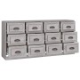 Aparadores 2 piezas madera contrachapada gris Sonoma de vidaXL, Aparadores - Ref: Foro24-3185285, Precio: 240,20 €, Descuento: %