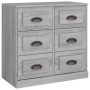 Aparadores 2 piezas madera contrachapada gris Sonoma de vidaXL, Aparadores - Ref: Foro24-3185285, Precio: 240,20 €, Descuento: %