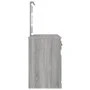 Tocador con LED color gris Sonoma 130x50x132,5 cm de vidaXL, Tocadores para dormitorios - Ref: Foro24-3185349, Precio: 167,26...