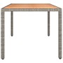 Mesa de jardín ratán PE gris y superficie madera maciza acacia de vidaXL, Mesas de jardín - Ref: Foro24-319552, Precio: 151,5...