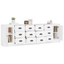 Aparadores 3 piezas madera contrachapada blanco de vidaXL, Aparadores - Ref: Foro24-3185287, Precio: 310,05 €, Descuento: %