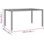 Mesa de jardín ratán PE gris y superficie madera maciza acacia de vidaXL, Mesas de jardín - Ref: Foro24-319552, Precio: 151,5...
