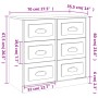 Aparadores 3 piezas madera contrachapada blanco de vidaXL, Aparadores - Ref: Foro24-3185287, Precio: 310,05 €, Descuento: %