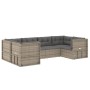 Set de muebles de jardín 6 pzas y cojines ratán sintético gris de vidaXL, Conjuntos de jardín - Ref: Foro24-3187246, Precio: ...