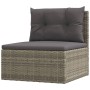 Set de muebles de jardín 6 pzas y cojines ratán sintético gris de vidaXL, Conjuntos de jardín - Ref: Foro24-3187246, Precio: ...