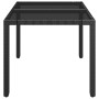 Mesa de jardín superficie de vidrio ratán PE negro 90x90x75 cm de vidaXL, Mesas de jardín - Ref: Foro24-319895, Precio: 113,4...