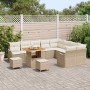 Conjunto de sofá de jardín con cojín 12 pcs Beige y Crema en Sofás de exterior | Comprar online en Foru.es