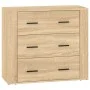 Sideboards 3 pieces sonoma oak plywood by vidaXL, Sideboards - Ref: Foro24-3185402, Price: 263,90 €, Discount: %