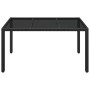 Mesa de jardín superficie de vidrio ratán PE negro 150x90x75 cm de vidaXL, Mesas de jardín - Ref: Foro24-319899, Precio: 178,...