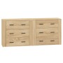 Aparadores 2 piezas madera contrachapada color roble sonoma de vidaXL, Aparadores - Ref: Foro24-3185410, Precio: 189,76 €, De...