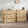 Aparadores 2 piezas madera contrachapada color roble sonoma de vidaXL, Aparadores - Ref: Foro24-3185410, Precio: 189,76 €, De...